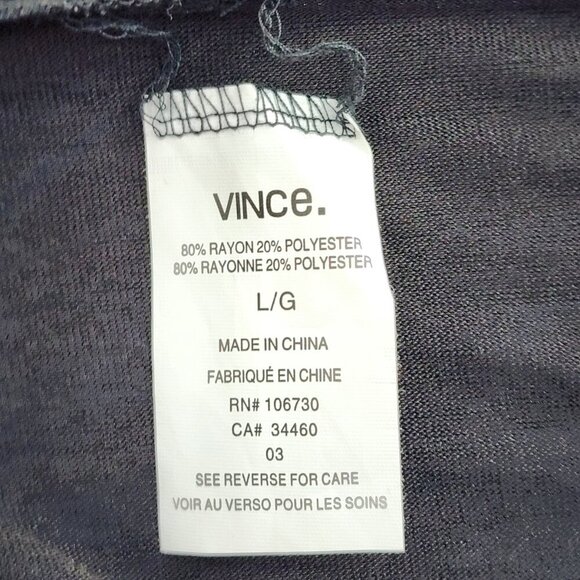 VINCE Lightweight Rayon Dolman Sleeve Top Tunic Black - Picture 6 of 6